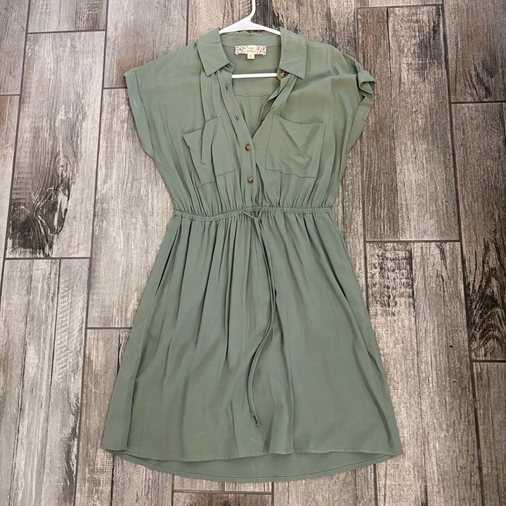 Pink Republic Sage Green Midi Dress